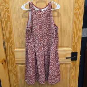 Xhilaration Red and White Mini Dress